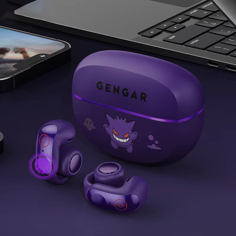 Gaming Accessories Boys - 2025, neue kabellose Gengar Anime-Clip-On-Bluetooth-Kopfhörer, bequem