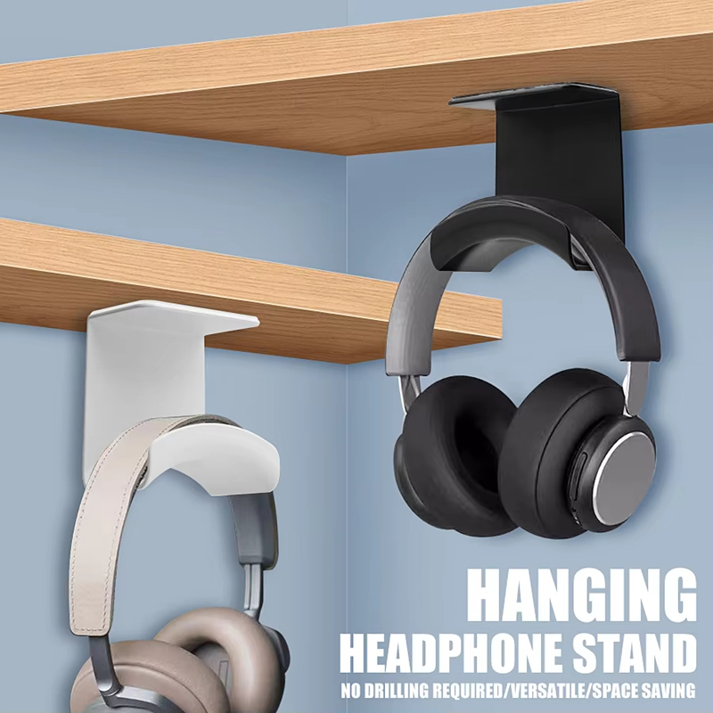 Gaming Accessories Sale - Universeller Kopfhörerständer, selbstklebender Kunststoff-Wandhalter, Headset-Halterung für