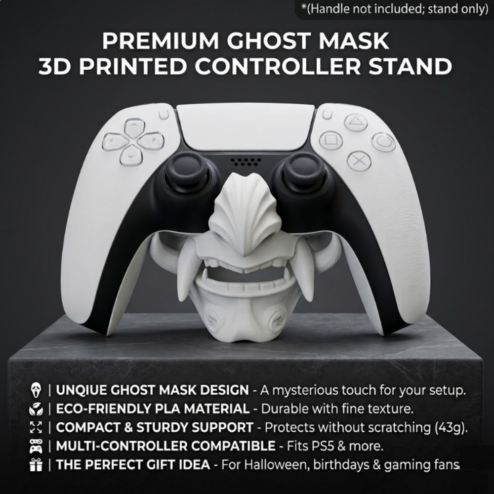 Gaming Accessories For Bedroom - PS5-Controller-Ständer mit Geistermaske, Gamepad-Halterung für PlayStation