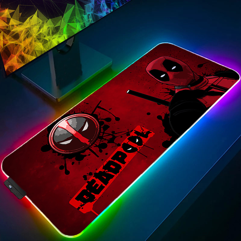 Gaming Accessories Desktop - LED Mauspad Gaming Hintergrundbeleuchtung Lock Edge