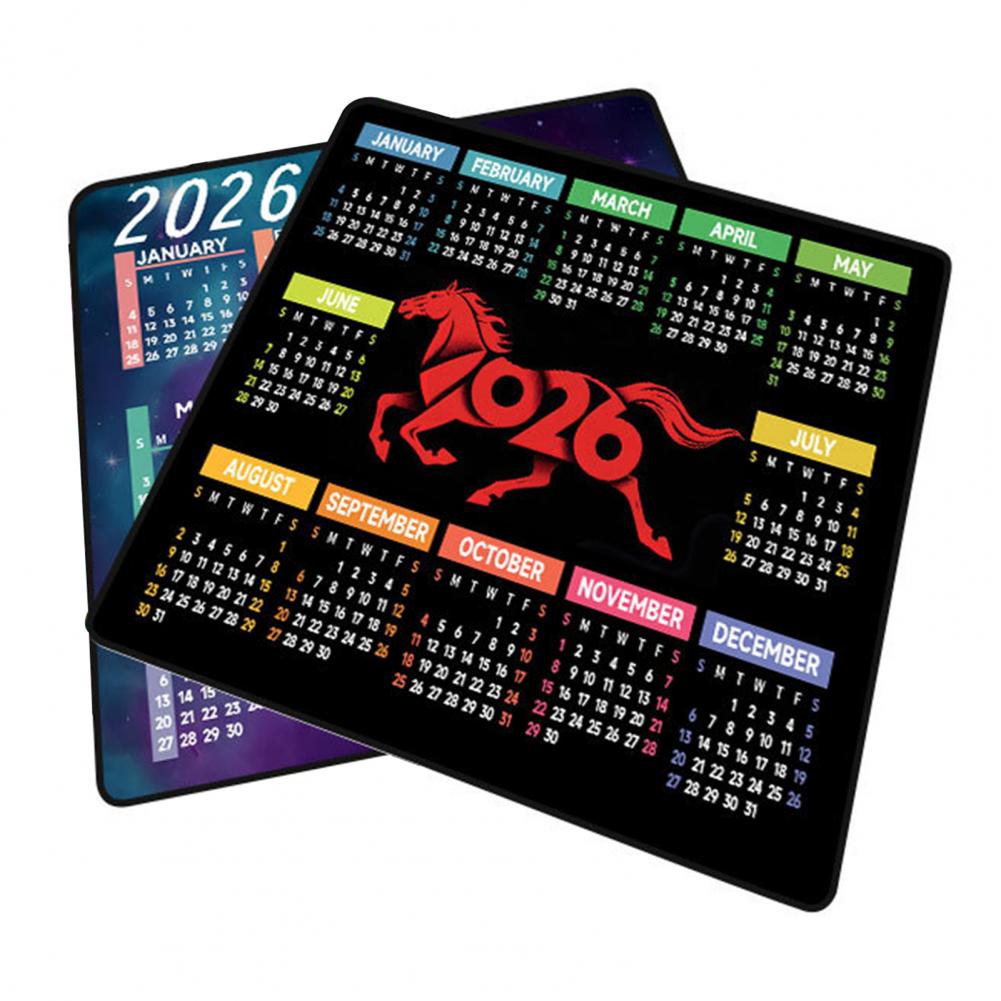 Gaming Accessories Laptop - 2026-Kalender-Mauspad, wasserdicht, für Zuhause, Büro, Gaming,