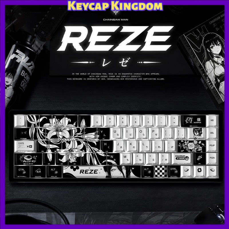 Jjk Gaming Accessories - NEUE Reze 5.0 Anime-Tastenkappen mit Chainsaw