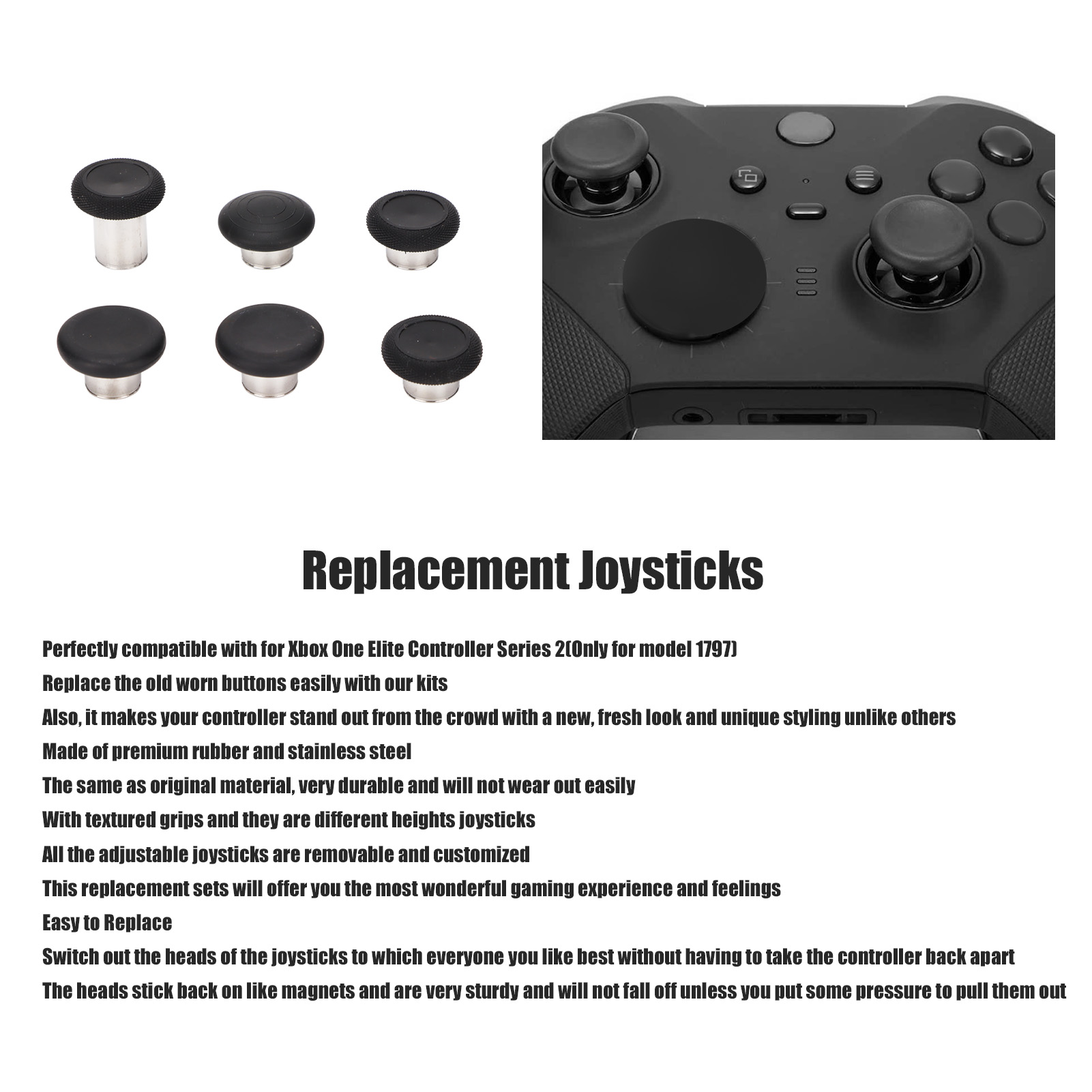 6 Stück Metall-Ersatz-Joystick – Jjk Gaming Accessories Bewertung und Preis