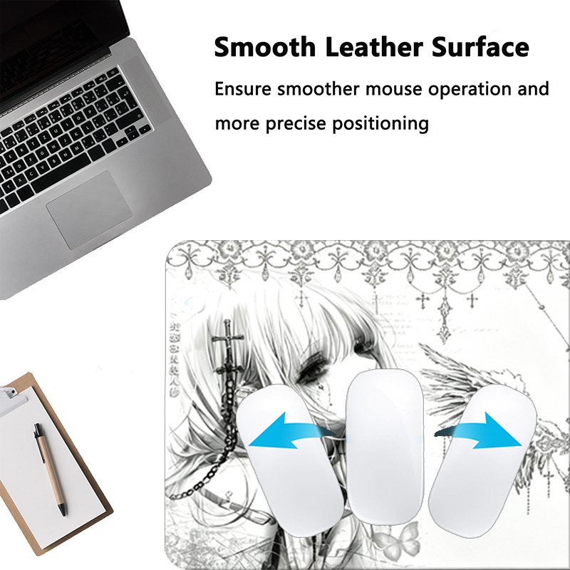 Leder-Mauspad Schwarz Weiß Ani – Gaming Accessories Setup Bewertung und Preis